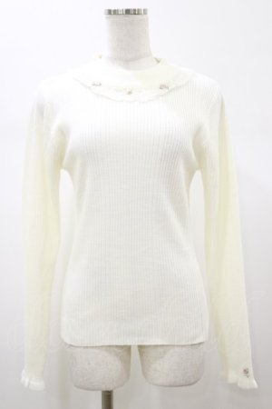 画像: axes femme / バラボトルネックリブニット Free 生成り H-26-01-08-046-AX-TO-NS-ZH