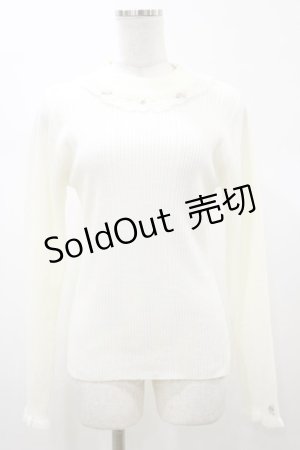 画像: axes femme / バラボトルネックリブニット Free 生成り H-26-01-08-046-AX-TO-NS-ZH