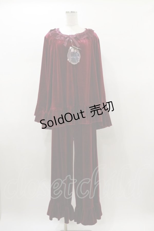 画像1: Kurumi Collaboration / マダムノクターンルームウエア LL ボルドー H-26-01-08-051-LO-OP-NS-ZH (1)