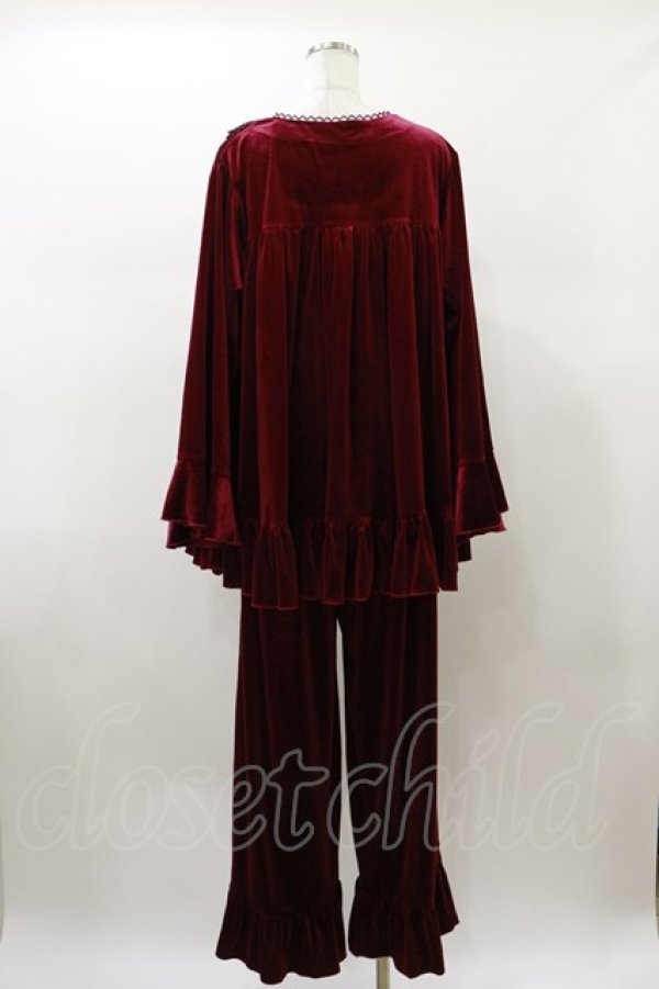 画像2: Kurumi Collaboration / マダムノクターンルームウエア LL ボルドー H-26-01-08-051-LO-OP-NS-ZH (2)