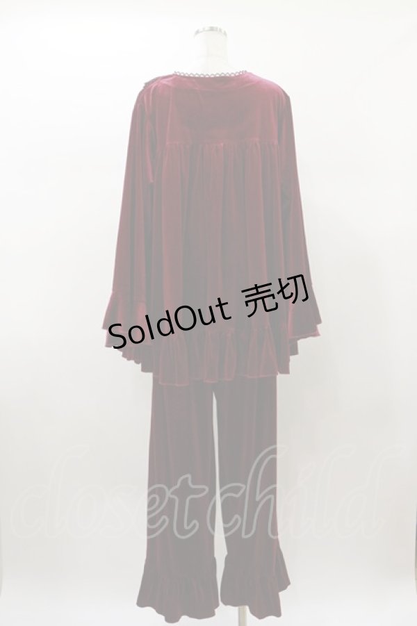 画像2: Kurumi Collaboration / マダムノクターンルームウエア LL ボルドー H-26-01-08-051-LO-OP-NS-ZH (2)