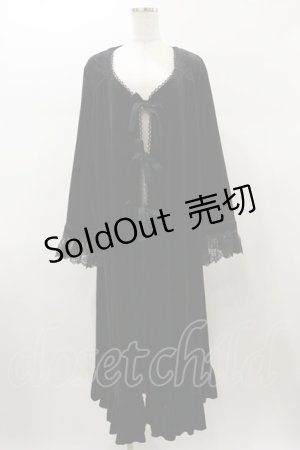 画像: Kurumi Collaboration / マダムノクターンルームガウン LL ブラック H-26-01-08-052-LO-TO-NS-ZH