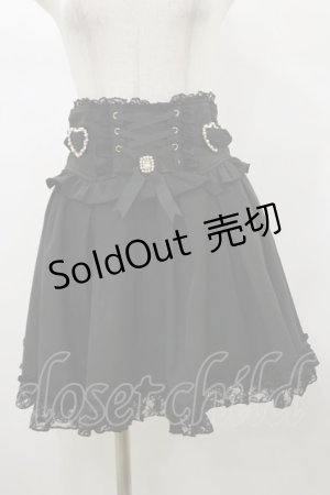 画像: LIZ LISA / レースアップハートカシュクールスカート Free ブラック H-26-01-08-053-LO-SK-NS-ZH