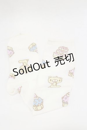 画像: BABY,THE STARS SHINE BRIGHT / Gluttonous Gloomy (Sweets ver.) ジャガードハイソックス  オフ H-26-01-08-008-BA-ZA-NS-ZH