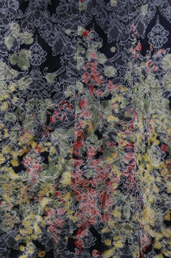 画像3: axes femme / フラワープリントスカート M ネイビー H-26-01-08-055-AX-SK-NS-ZH (3)