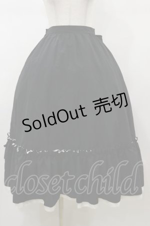 画像: Cherirulu Chocola / mnリボンギャザーSK 3L ブラック H-26-01-08-056-LO-SK-NS-ZH