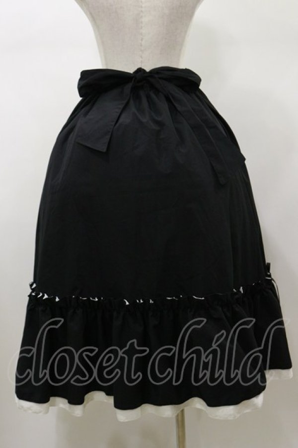 画像2: Cherirulu Chocola / mnリボンギャザーSK 3L ブラック H-26-01-08-056-LO-SK-NS-ZH (2)