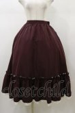 画像1: Cherirulu Chocola / mnリボンギャザーSK 3L ボルドー H-26-01-08-057-LO-SK-NS-ZH (1)