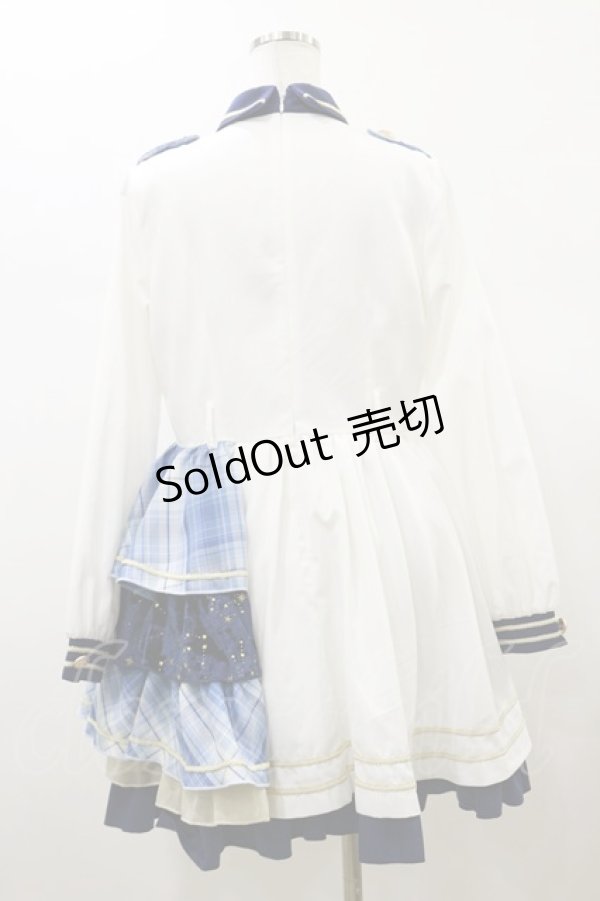 画像2: To Alice / シャイニーアイドルワンピース M オフ/ブルー H-26-01-08-059-LO-OP-NS-ZH (2)