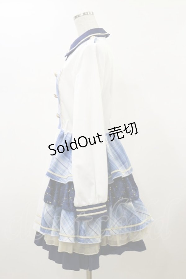 画像3: To Alice / シャイニーアイドルワンピース M オフ/ブルー H-26-01-08-059-LO-OP-NS-ZH (3)