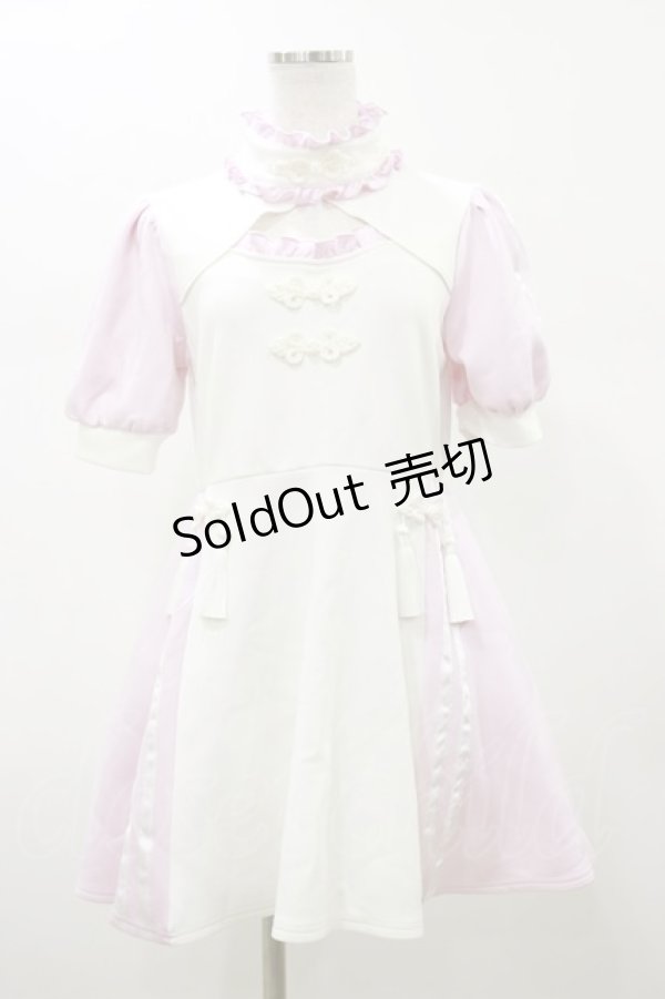 画像1: Jamie エーエヌケー / ジャージチャイナワンピース M ピンク H-26-01-08-061-LO-OP-NS-ZH (1)