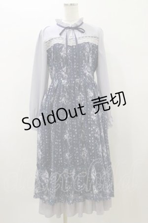 画像: axes femme / フラワープリントレースワンピース M ネイビー H-26-01-08-063-AX-OP-NS-ZH