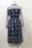 画像2: axes femme / フラワープリントレースワンピース M ネイビー H-26-01-08-063-AX-OP-NS-ZH (2)
