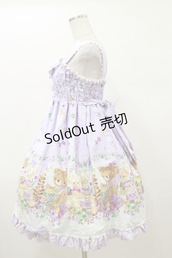 画像3: metamorphose / CL　honey picnic シャーリングジャンパースカート Free ラベンダー H-26-01-08-066-ME-OP-NS-ZH (3)