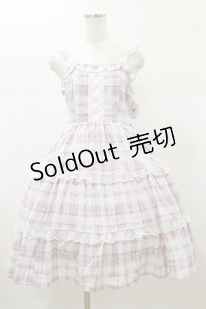 画像: Alice Mashiro / チェックティアードジャンパースカート M ピンク H-26-01-08-067-LO-OP-NS-ZH