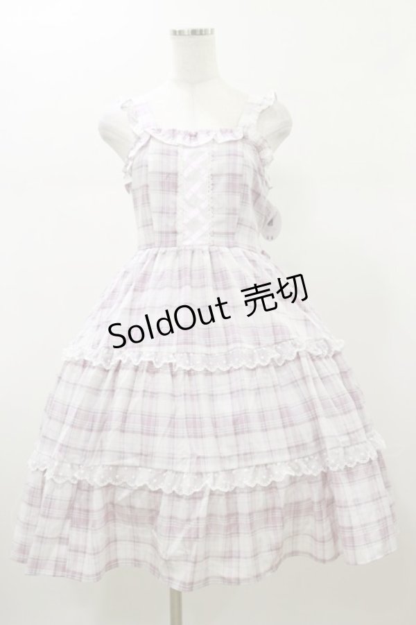 画像1: Alice Mashiro / チェックティアードジャンパースカート M ピンク H-26-01-08-067-LO-OP-NS-ZH (1)