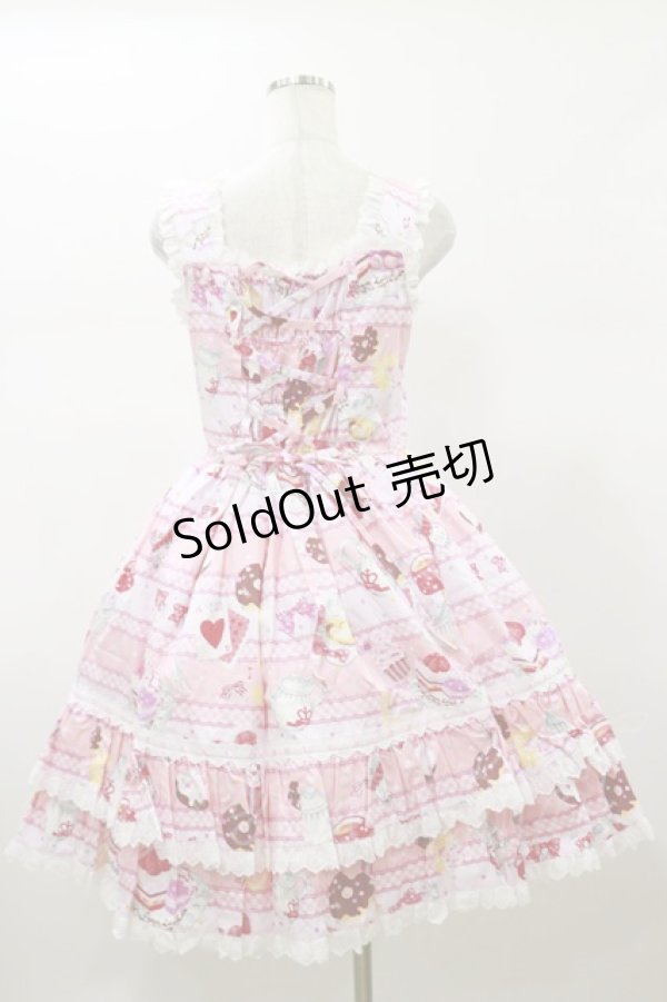 画像2: metamorphose / Sweets Timeフリルジャンパースカート Free ピンク H-26-01-08-071-ME-OP-NS-ZH (2)