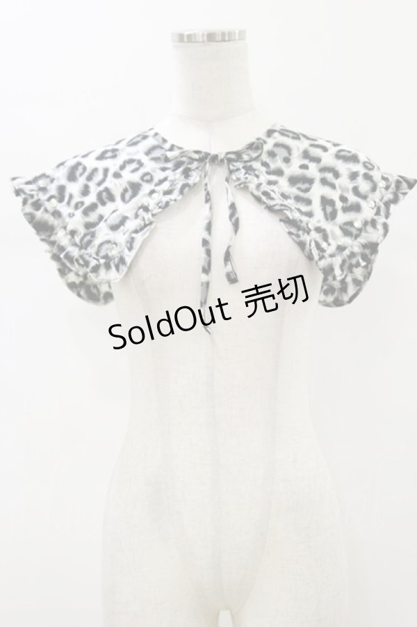 画像1: Ank Rouge / フリル付け衿  レオパード H-26-01-08-013-CA-ZA-NS-ZH (1)