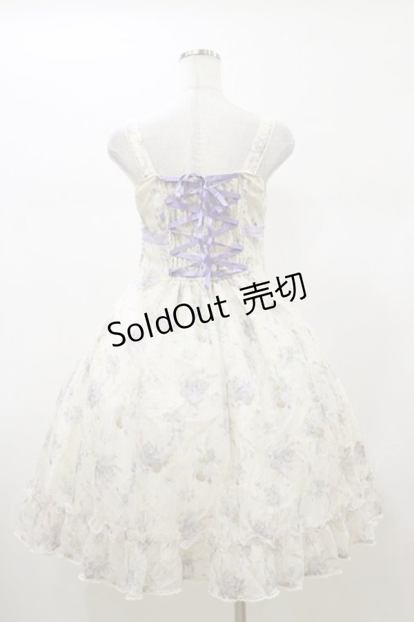 画像2: ALICE and the PIRATES / オフィーリアブーケ〜花に葬られた夜〜柄ジャンパースカートI Free 生成り H-26-01-08-080-PA-OP-NS-ZH (2)