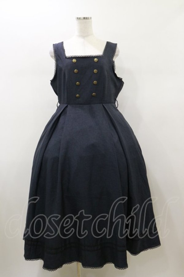 画像1: Kurumi Collaboration / マリンアカデミアジャンパースカート 3L ネイビー H-26-01-08-082-LO-OP-NS-ZH (1)