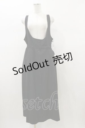 画像: DearMyLoveRose / 細ベルトフェミニンジャンスカ 3L ブラック H-26-01-08-085-EL-OP-NS-ZH