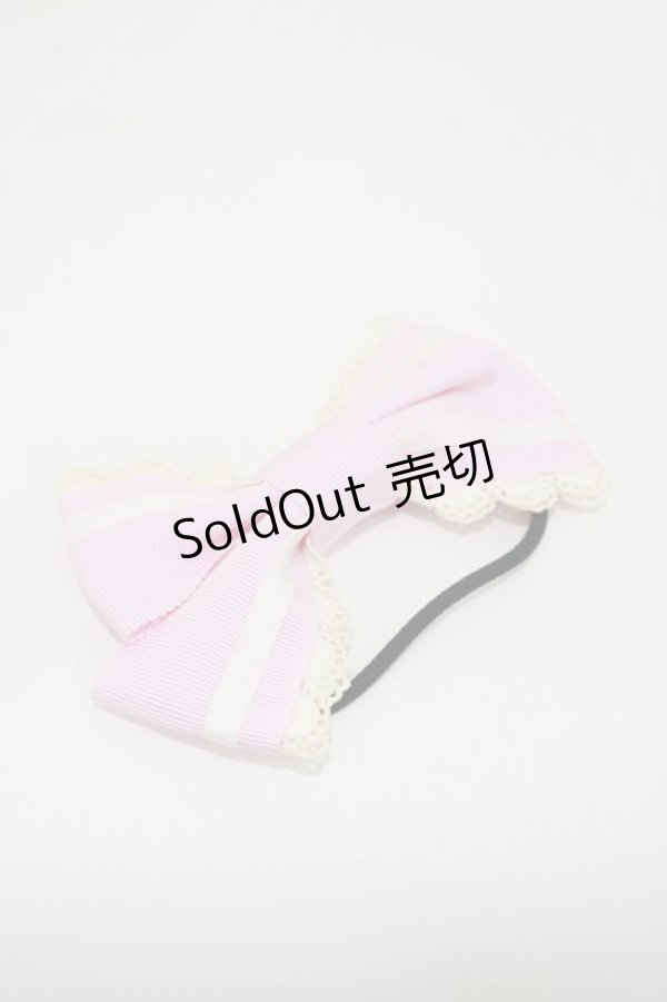 画像1: BABY,THE STARS SHINE BRIGHT / グログランリボンヘアゴム  ピンク H-26-01-08-015-BA-AC-NS-ZH (1)