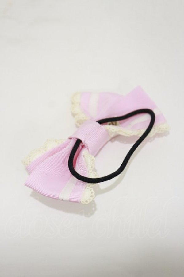 画像2: BABY,THE STARS SHINE BRIGHT / グログランリボンヘアゴム  ピンク H-26-01-08-015-BA-AC-NS-ZH (2)