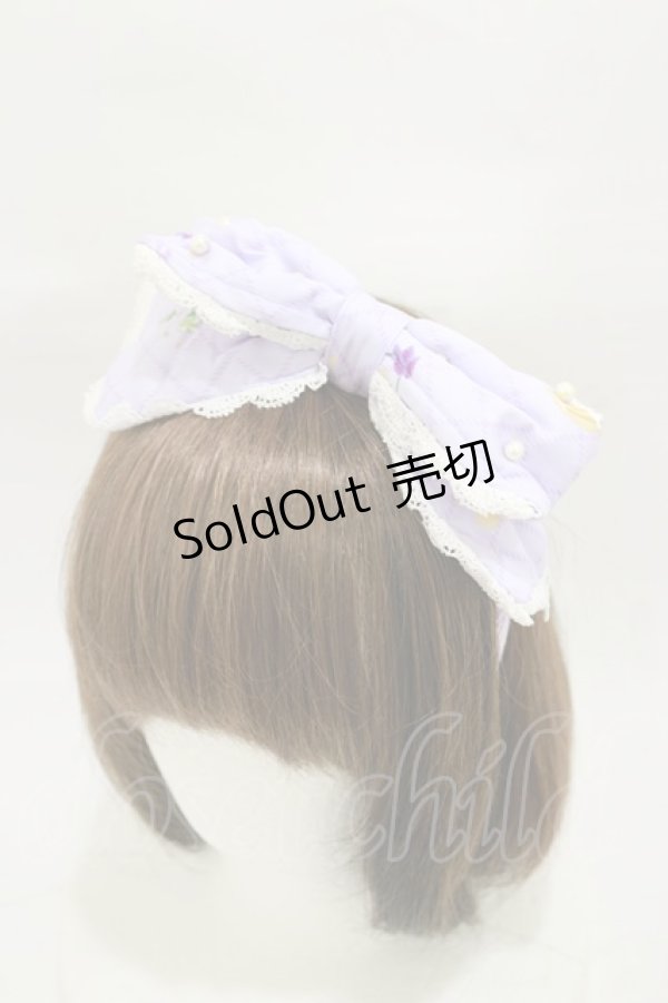 画像1: metamorphose / CL honey picnic リボンカチューシャ  ラベンダー H-26-01-08-018-ME-AC-NS-ZH (1)