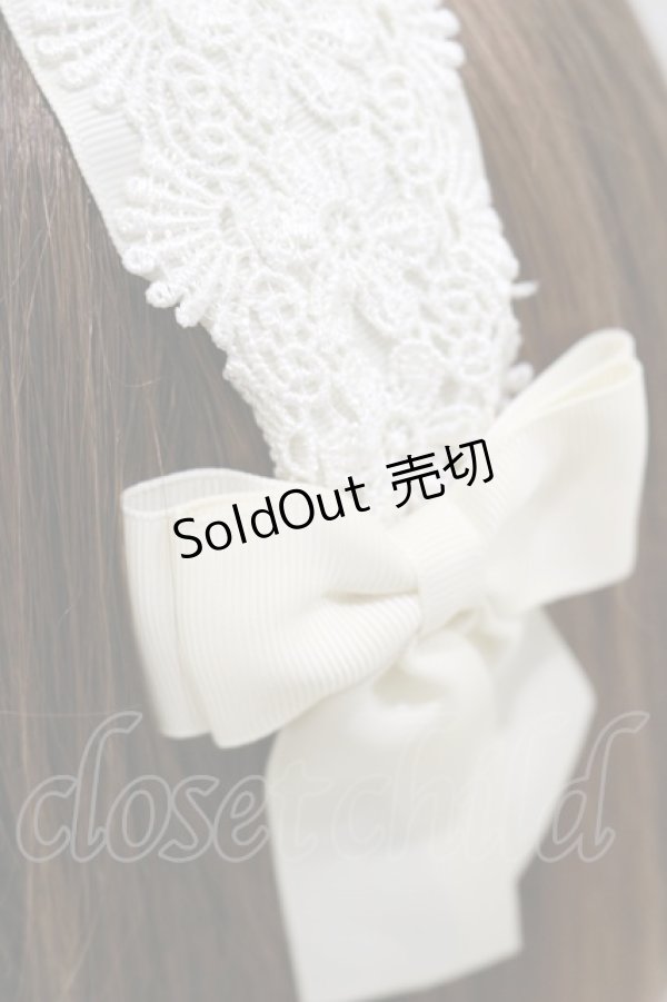 画像2: m petit by misako / TT*AMレースカチューシャ  オフ H-26-01-08-020-LO-AC-NS-ZH (2)