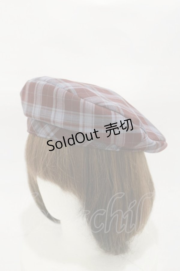 画像1: Fi.n.t / 別珍リボンベレー帽  GRAY×BOR H-26-01-08-025-CA-AC-NS-ZH (1)