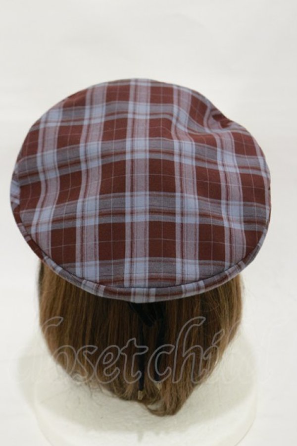 画像2: Fi.n.t / 別珍リボンベレー帽  GRAY×BOR H-26-01-08-025-CA-AC-NS-ZH (2)