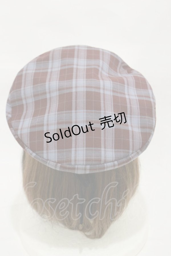 画像2: Fi.n.t / 別珍リボンベレー帽  GRAY×BOR H-26-01-08-025-CA-AC-NS-ZH (2)