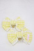 画像2: Angelic Pretty / Lovelyチェックコーム  イエロー H-26-01-08-027-AP-AC-NS-ZH (2)