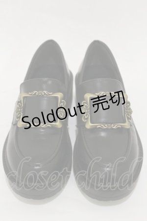 画像: axes femme / フロントバックルローファー M/23.5cm ブラック H-26-01-08-031-AX-SH-NS-ZH