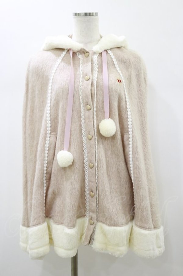 画像1: BABY,THE STARS SHINE BRIGHT / うさみみマント Free ピンク H-26-01-08-032-BA-JA-NS-ZH (1)