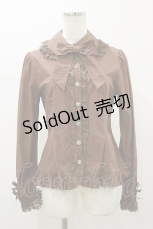 画像: Angelic Pretty / 丸襟アソートリボンブラウス Free ブラウン H-26-01-08-033-AP-BL-NS-ZH