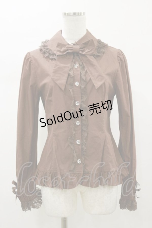 画像1: Angelic Pretty / 丸襟アソートリボンブラウス Free ブラウン H-26-01-08-033-AP-BL-NS-ZH (1)