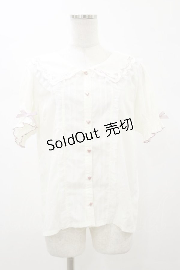 画像1: LIZ LISA / スカラップ刺繍セーラートップス Free オフ H-26-01-08-034-LO-BL-NS-ZH (1)