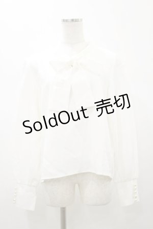 画像: DearMyLoveMillor / オリジナル釦リュバンブラウス 3L オフ H-26-01-08-035-LO-BL-NS-ZH