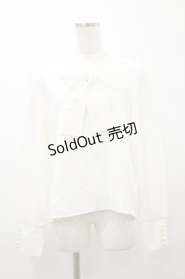 画像1: DearMyLoveMillor / オリジナル釦リュバンブラウス 3L オフ H-26-01-08-035-LO-BL-NS-ZH (1)