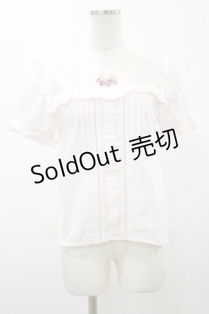 画像: LIZ LISA / ストロベリー刺繍ブラウス Free ピンク H-26-01-08-036-LO-BL-NS-ZH