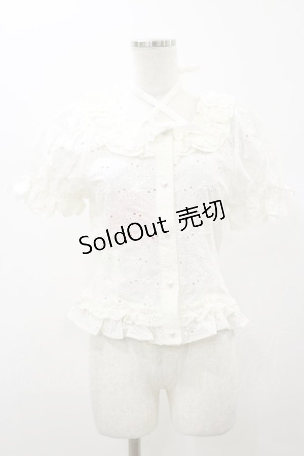 画像1: BABY,THE STARS SHINE BRIGHT / Cherry Paradeスクエアブラウス  オフ H-26-01-08-039-BA-BL-NS-ZH (1)