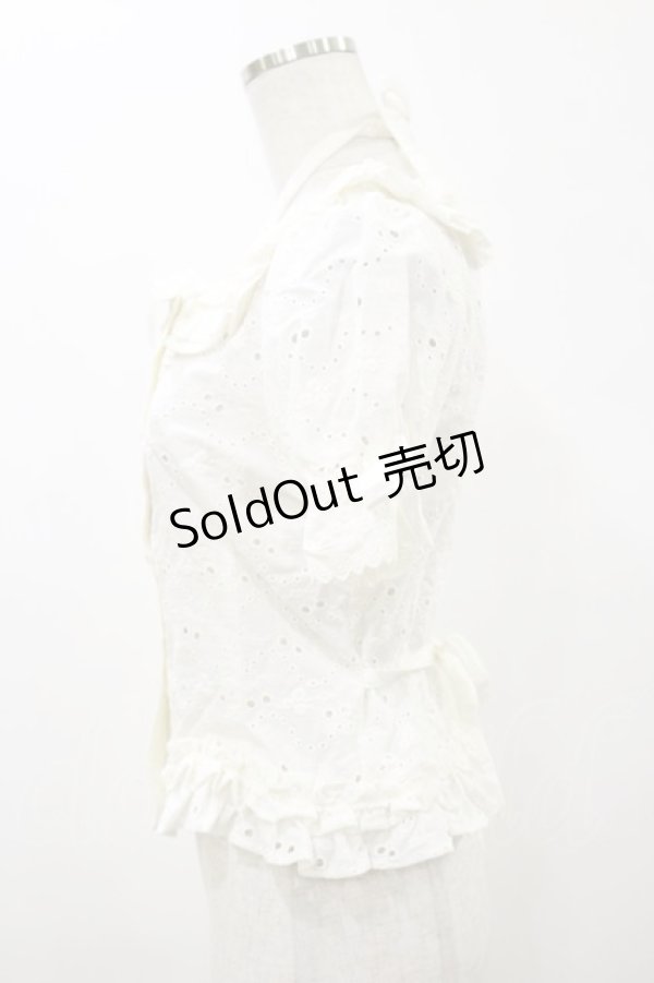 画像3: BABY,THE STARS SHINE BRIGHT / Cherry Paradeスクエアブラウス  オフ H-26-01-08-039-BA-BL-NS-ZH (3)