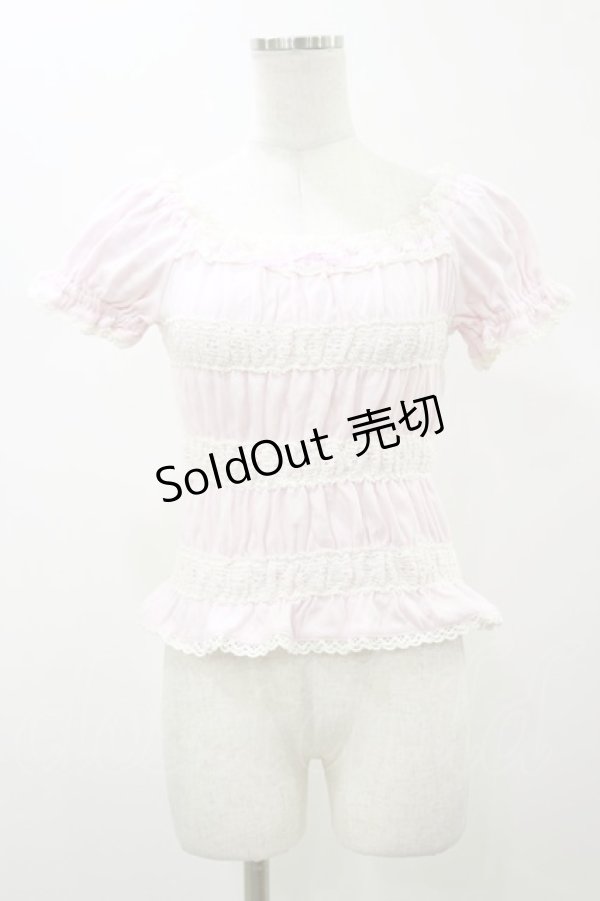 画像1: BABY,THE STARS SHINE BRIGHT / 半袖シャーリングカットソー Free ピンク H-26-01-08-040-BA-TO-NS-ZH (1)