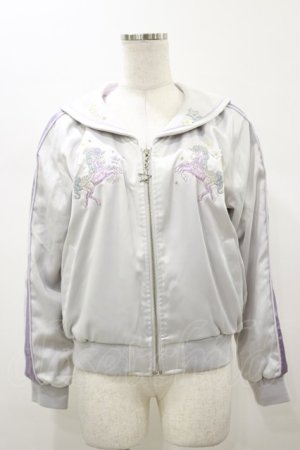 画像: Secret Honey / ユニコーン刺繍セーラーブルゾン Free グレー H-26-01-08-041-CA-JA-NS-ZH