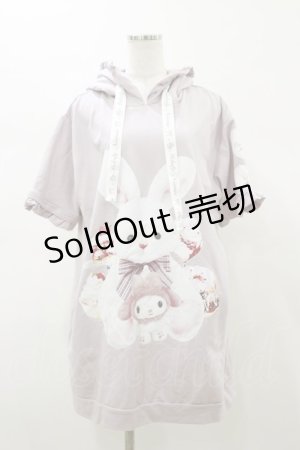 画像: NOEMIE / マイメロディ/うさ耳フードフリル裏毛パーカー Free ピンク H-26-01-08-042-LO-TO-NS-ZH