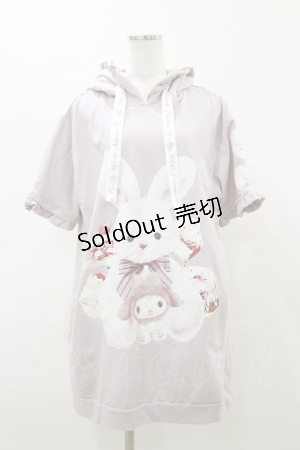 画像1: NOEMIE / マイメロディ/うさ耳フードフリル裏毛パーカー Free ピンク H-26-01-08-042-LO-TO-NS-ZH (1)