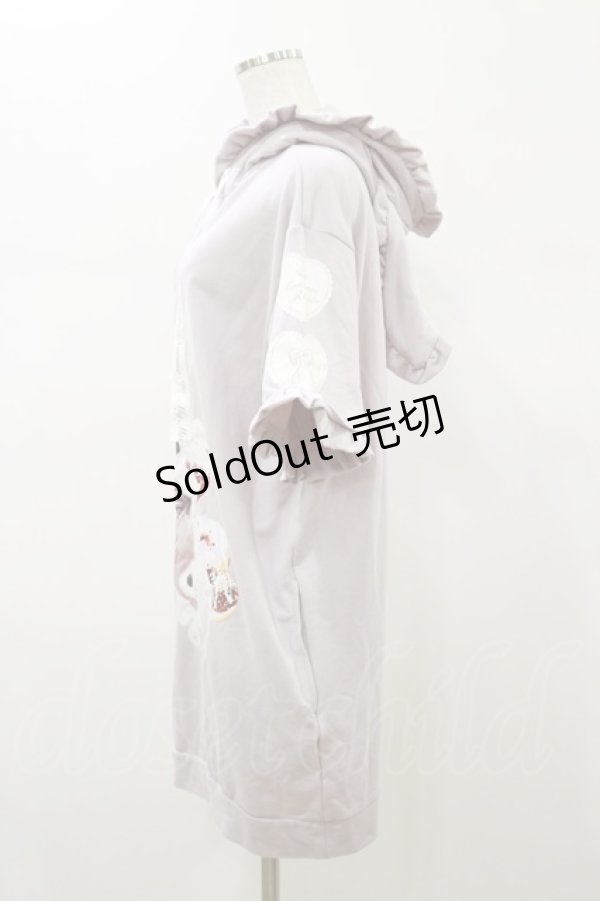 画像3: NOEMIE / マイメロディ/うさ耳フードフリル裏毛パーカー Free ピンク H-26-01-08-042-LO-TO-NS-ZH (3)