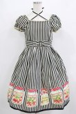 画像1: Emily Temple cute / ストライプ＆ジャム瓶ワンピース  クロ H-26-01-09-1003-ET-OP-KB-ZH (1)