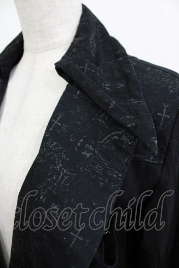 画像4: h.naoto Blood / プリント切替ジャケット  ブラック H-26-01-09-1021-HN-JA-KB-ZH (4)